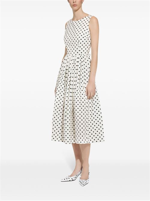 Abito midi con pois piccoli DOLCE & GABBANA | F6JHVTHS5R7HWZQN